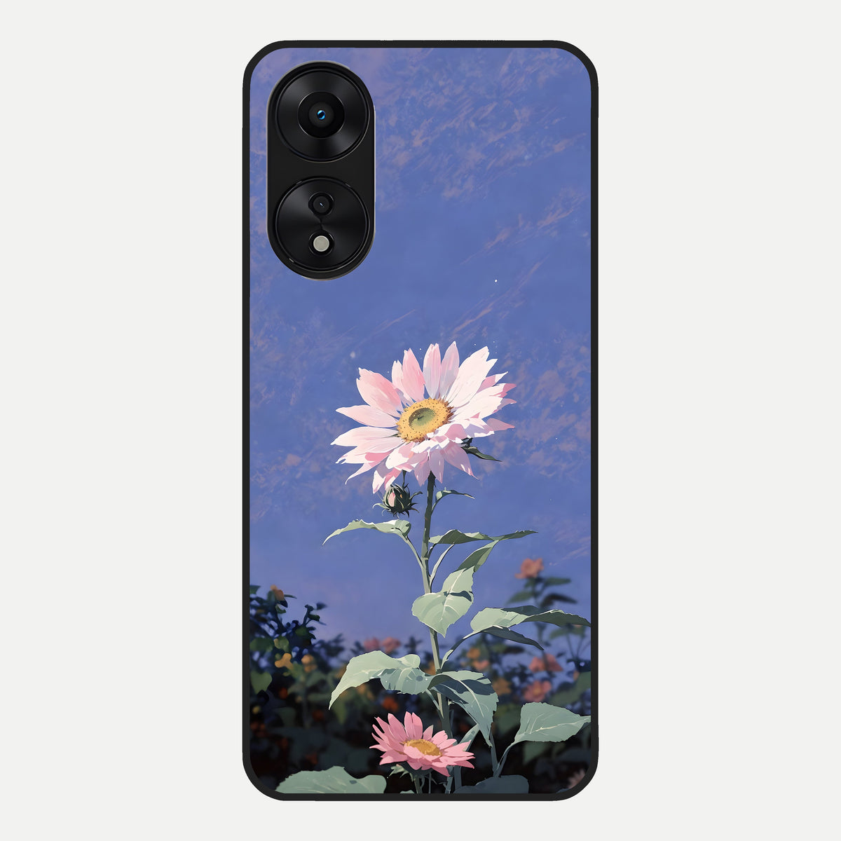  Pink Shells Outline Glass Case For Oppo A78 5G back cover – full design glossy printed glass finish
