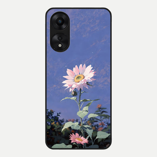  Pink Shells Outline Glass Case For Oppo A78 5G back cover – full design glossy printed glass finish