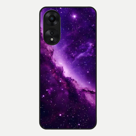  Purple Shade Sky Glass Case For Oppo A78 5G back cover – full design glossy printed glass finish