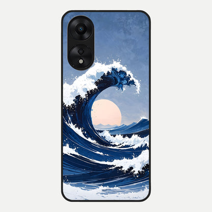  Rising Tide Power Glass Case For Oppo A78 5G back cover – full design glossy printed glass finish