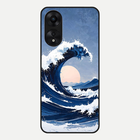  Rising Tide Power Glass Case For Oppo A78 5G back cover – full design glossy printed glass finish