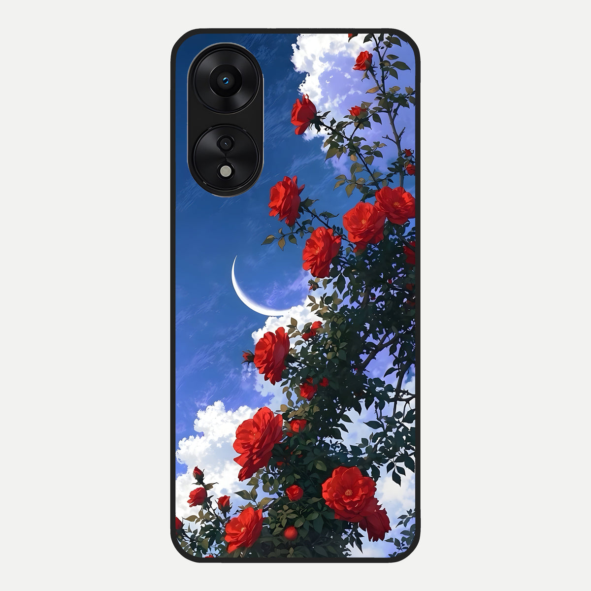  Rose Drift Flowers Glass Case For Oppo A78 5G back cover – full design glossy printed glass finish
