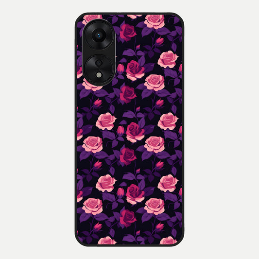  Rose Garden Twilight Glass Case For Oppo A78 5G back cover – full design glossy printed glass finish