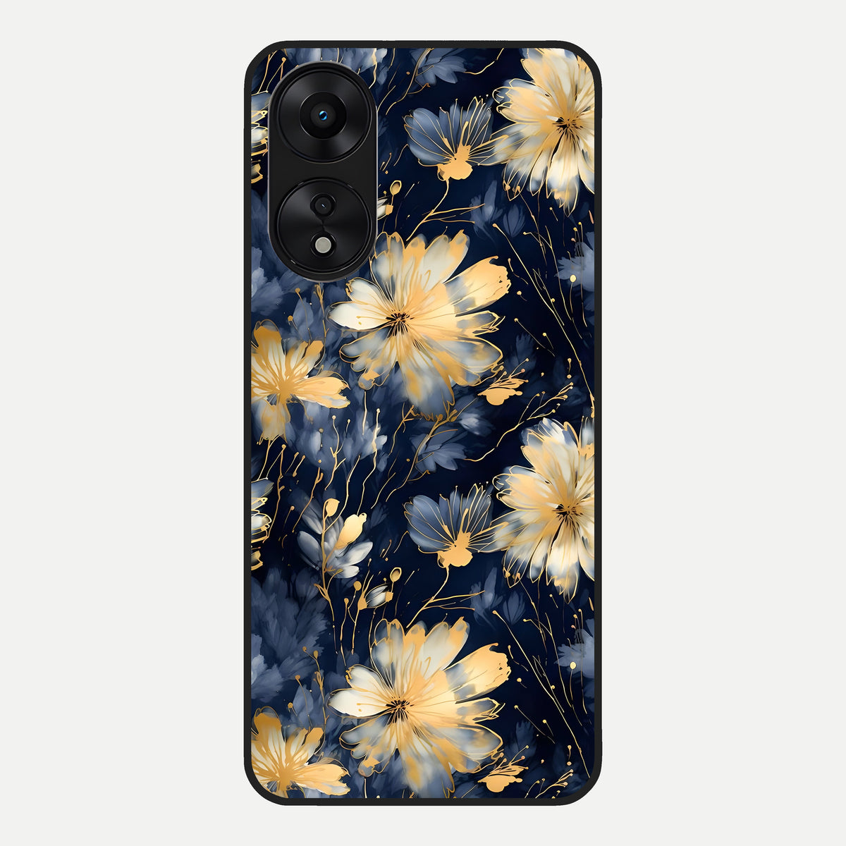  Royal Petal Dream Glass Case For Oppo A78 5G back cover – full design glossy printed glass finish