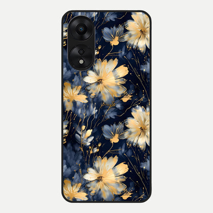  Royal Petal Dream Glass Case For Oppo A78 5G back cover – full design glossy printed glass finish