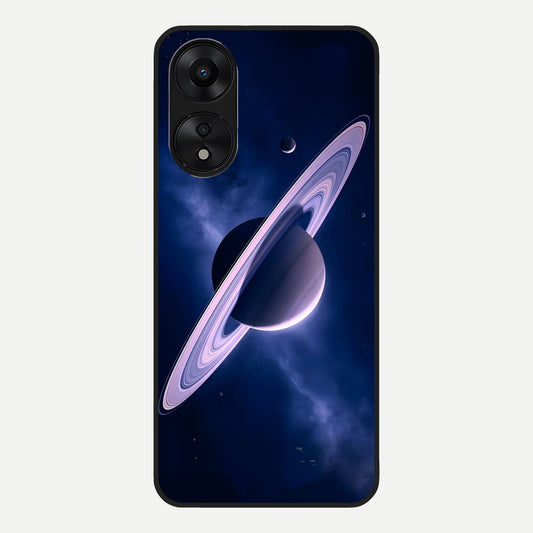  Saturn Ring Mystique Glass Case For Oppo A78 5G back cover – full design glossy printed glass finish