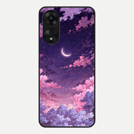  Sky Drift Clouds Glass Case For Oppo A78 5G back cover – full design glossy printed glass finish