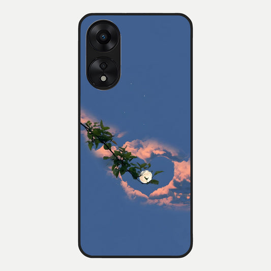  Sky Under Tree Glass Case For Oppo A78 5G back cover – full design glossy printed glass finish