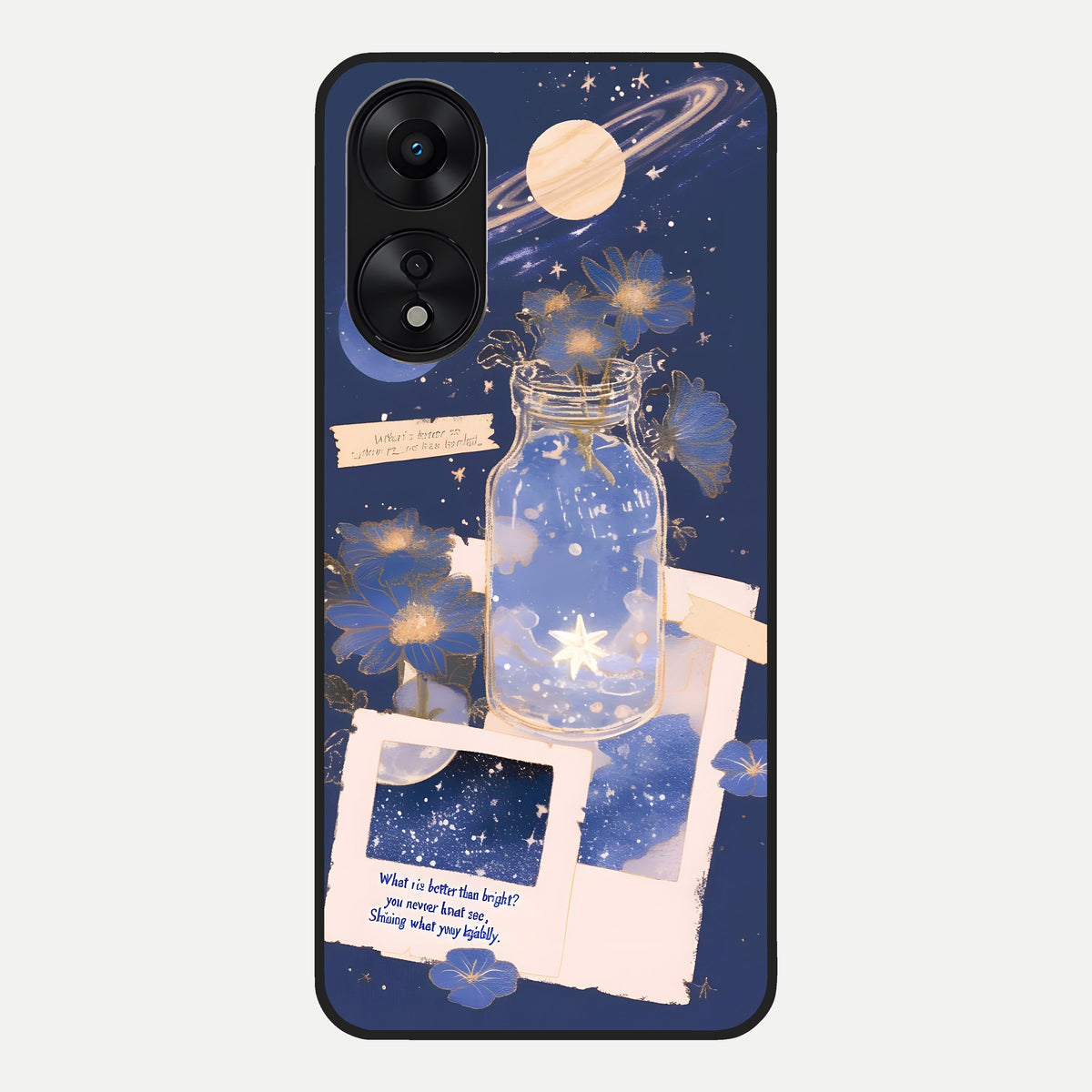  Starlit Cosmic Jar Glass Case For Oppo A78 5G back cover – full design glossy printed glass finish