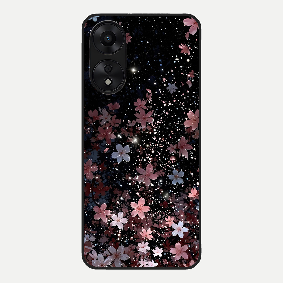  Starlit Flower Dreams Glass Case For Oppo A78 5G back cover – full design glossy printed glass finish