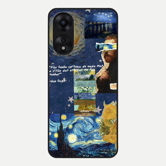  Starry Dream Vision Glass Case For Oppo A78 5G back cover – full design glossy printed glass finish
