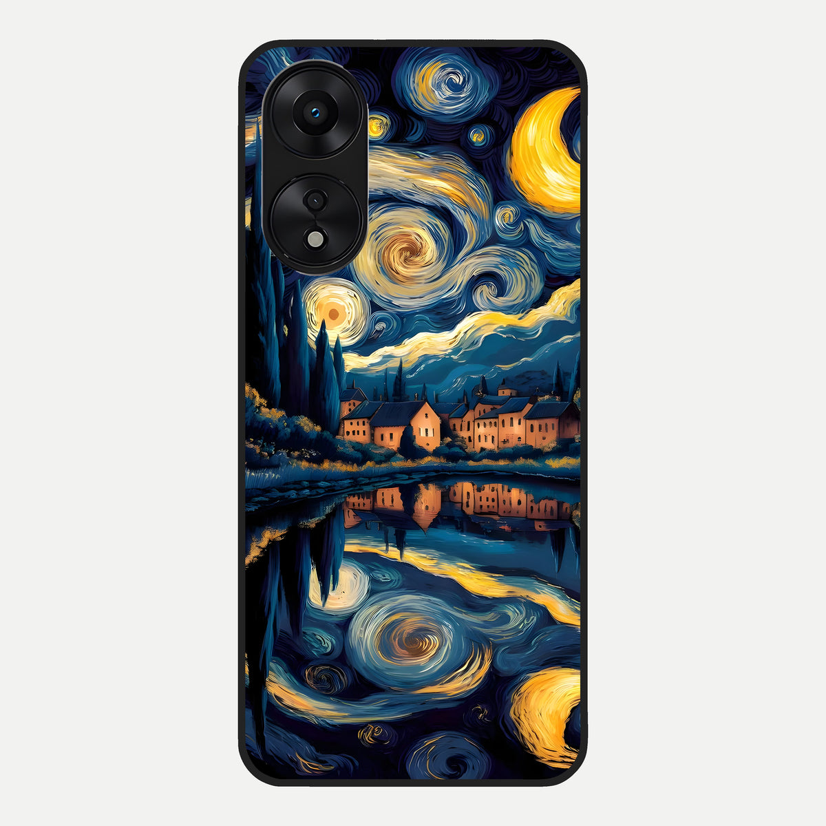  Starry Sky Serenity Glass Case For Oppo A78 5G back cover – full design glossy printed glass finish
