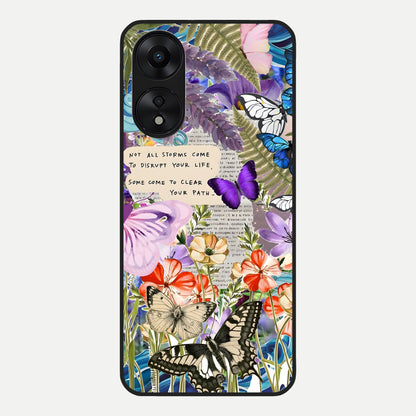  Storm Path Bloom Glass Case For Oppo A78 5G back cover – full design glossy printed glass finish