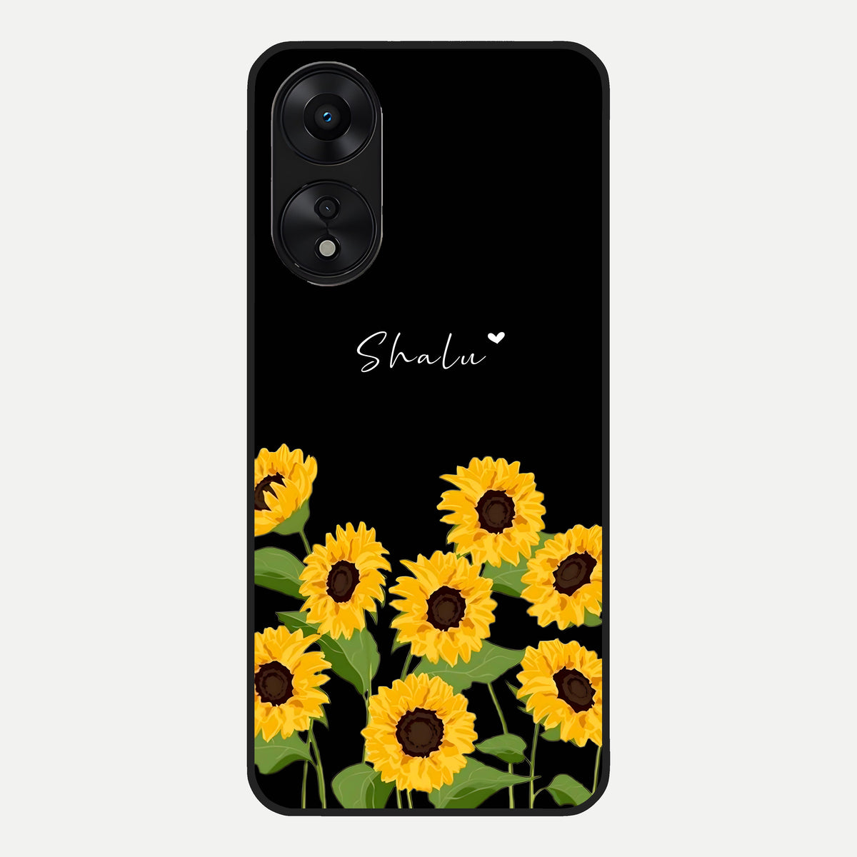 Sunflower Sky Bloom Glass Case For Oppo A78 5G back cover – full design glossy printed glass finish