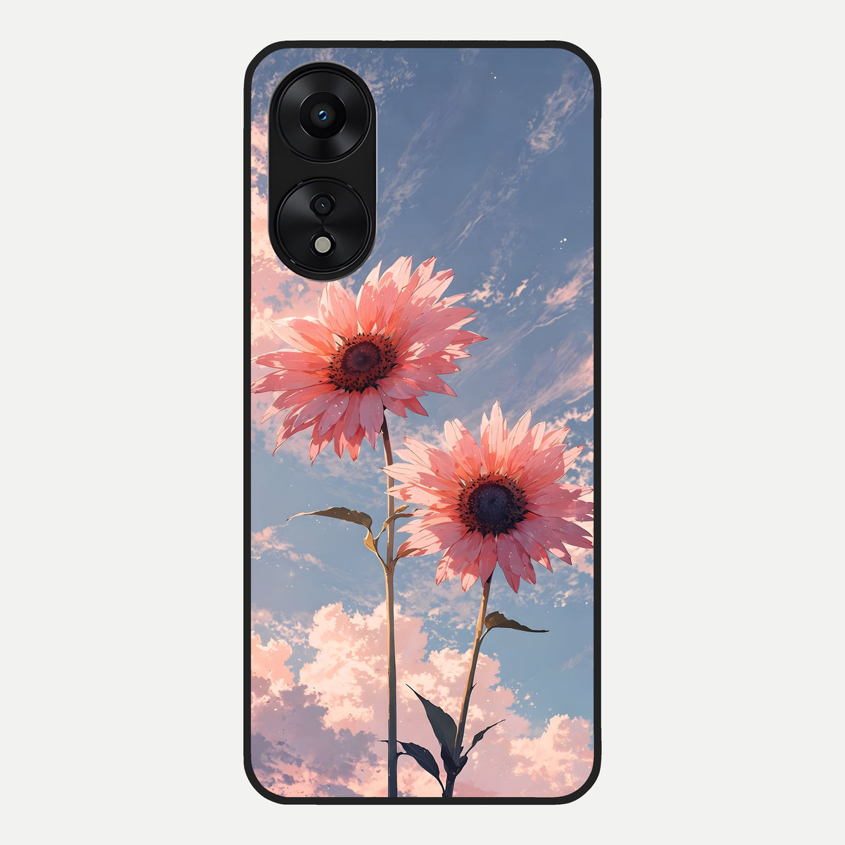  Sun Moon Balance Glass Case For Oppo A78 5G back cover – full design glossy printed glass finish