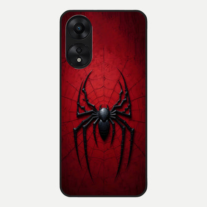  Superhero Web Emblem Glass Case For Oppo A78 5G back cover – full design glossy printed glass finish