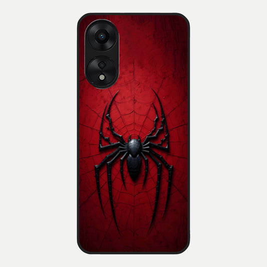  Superhero Web Emblem Glass Case For Oppo A78 5G back cover – full design glossy printed glass finish
