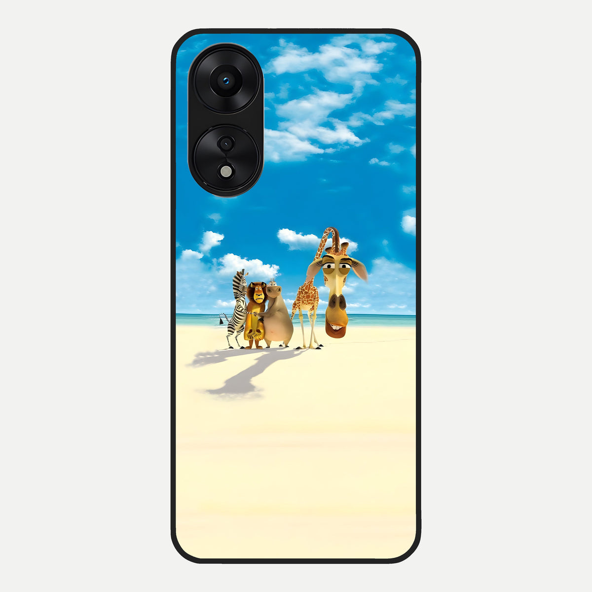  Tropical Fun Squad Glass Case For Oppo A78 5G back cover – full design glossy printed glass finish