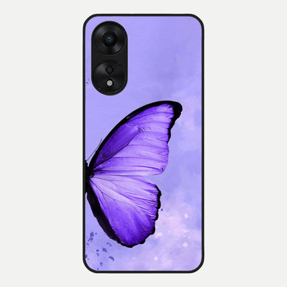  Violet Dream Wing Glass Case For Oppo A78 5G back cover – full design glossy printed glass finish