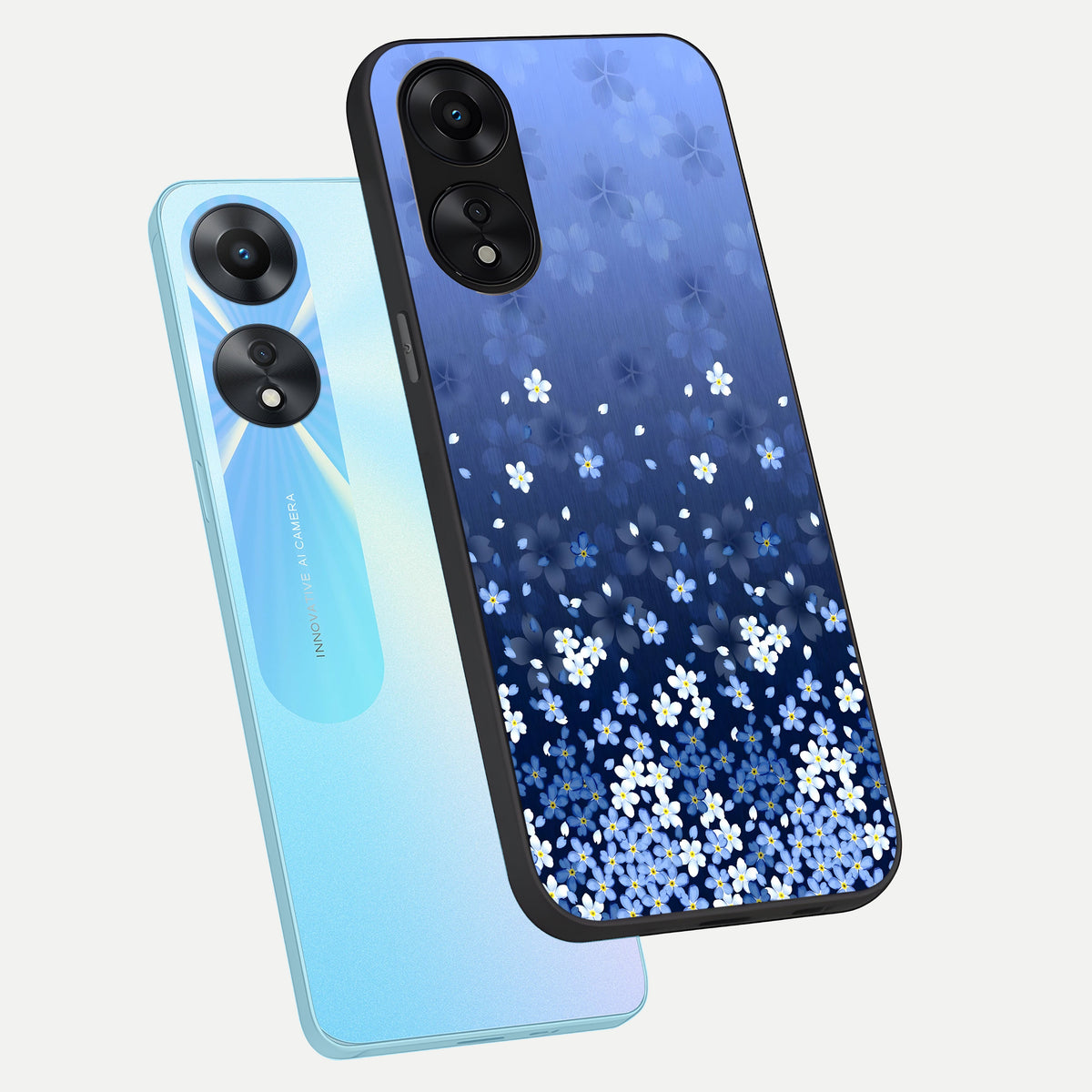  Blue Starry phone case For Oppo A78 5G showing premium glass back cover with detailed artwork