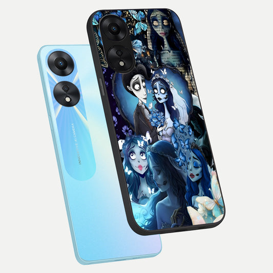  Butterfly Ghost Soul phone case For Oppo A78 5G showing premium glass back cover with detailed artwork
