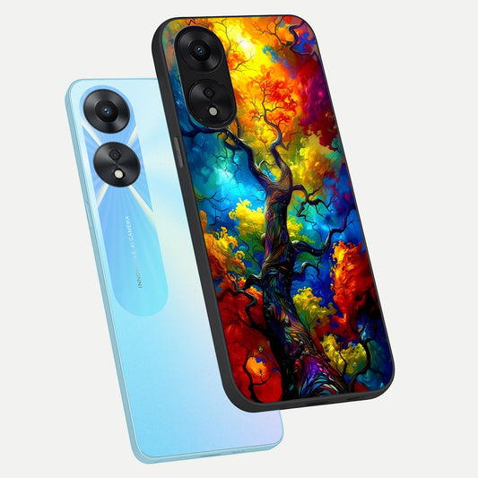  Colorful Soda Bottles phone case For Oppo A78 5G showing premium glass back cover with detailed artwork