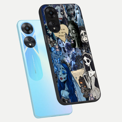  Corpse Bride Posters phone case For Oppo A78 5G showing premium glass back cover with detailed artwork