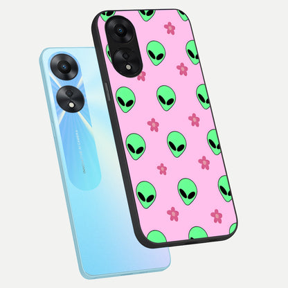  Cosmic Cute Crush phone case For Oppo A78 5G showing premium glass back cover with detailed artwork