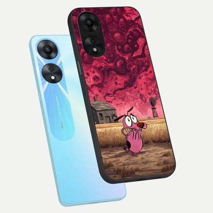  Courage Under Sky phone case For Oppo A78 5G showing premium glass back cover with detailed artwork
