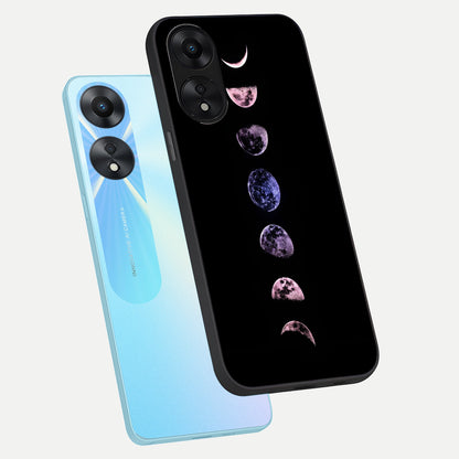 Crimson All Planets phone case For Oppo A78 5G showing premium glass back cover with detailed artwork