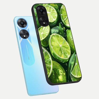  Green Kawasaki phone case For Oppo A78 5G showing premium glass back cover with detailed artwork
