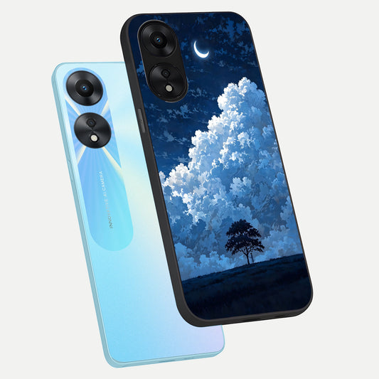  Midnight Sky Serenity phone case For Oppo A78 5G showing premium glass back cover with detailed artwork