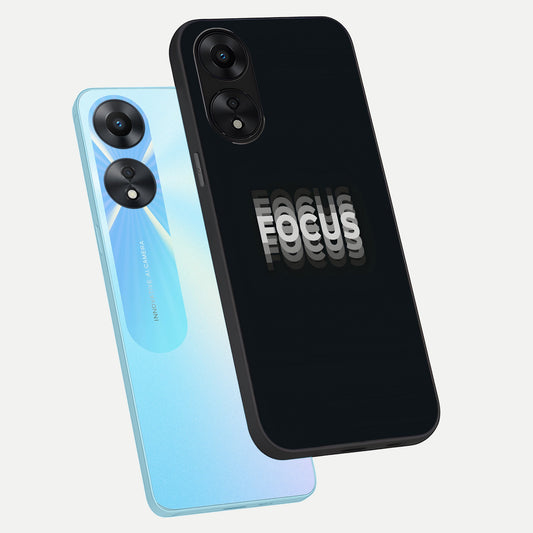  Mono Focus Vision phone case For Oppo A78 5G showing premium glass back cover with detailed artwork