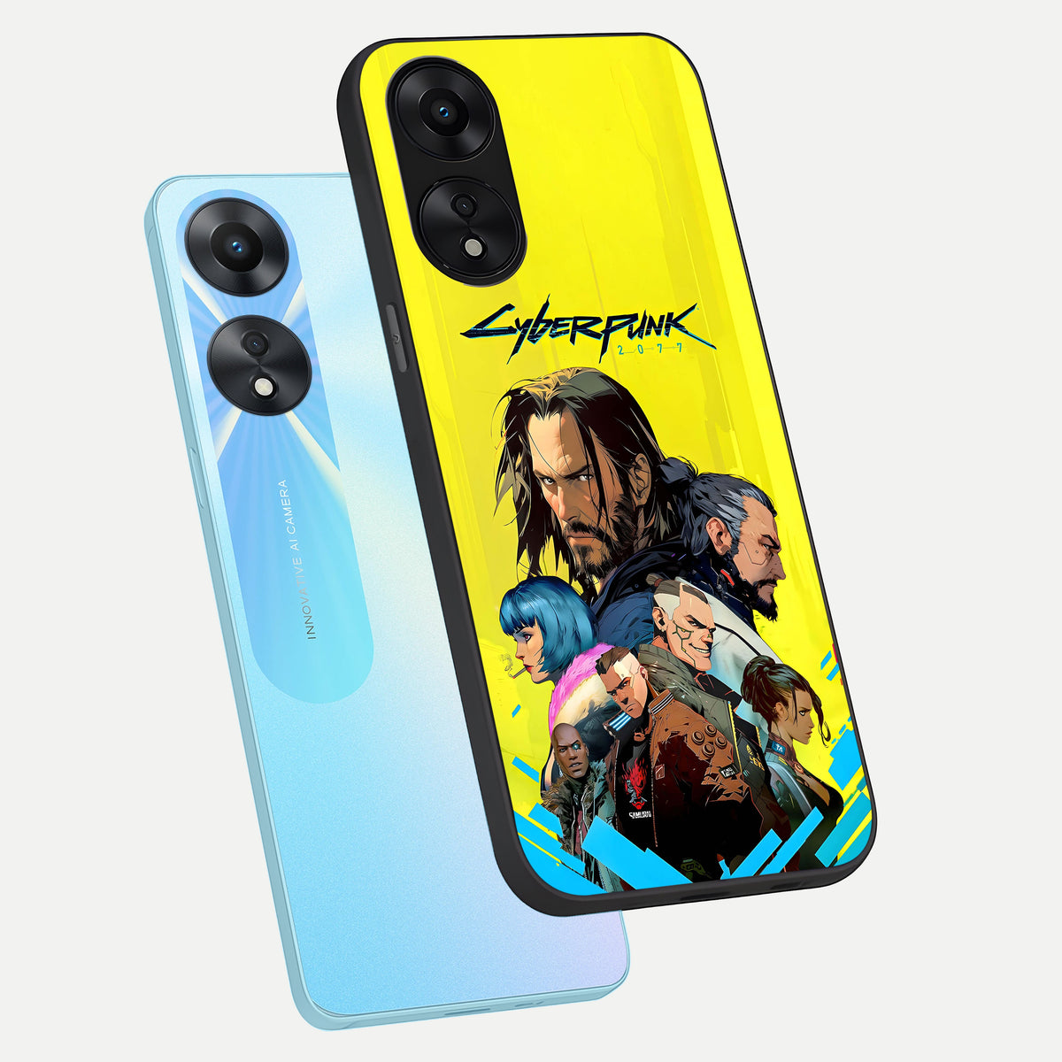  Neon Rebel Genesis phone case For Oppo A78 5G showing premium glass back cover with detailed artwork