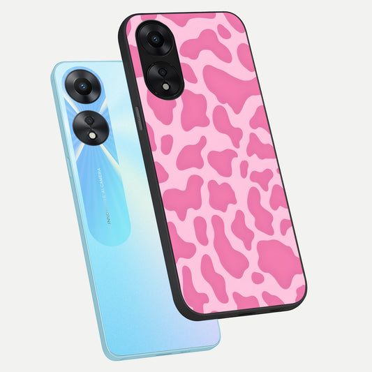  Pinkish Scenery phone case For Oppo A78 5G showing premium glass back cover with detailed artwork