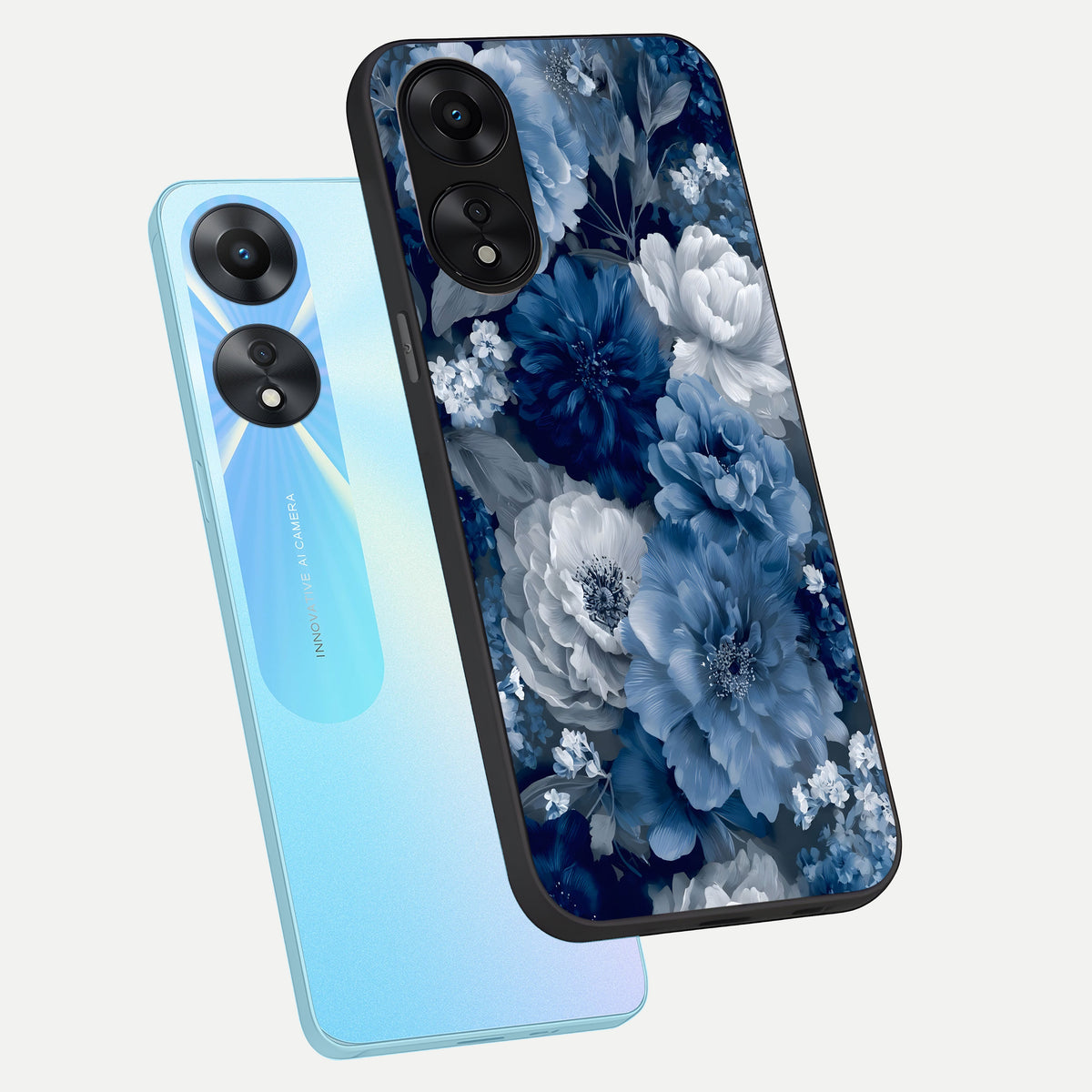  Royal Bloom Garden phone case For Oppo A78 5G showing premium glass back cover with detailed artwork