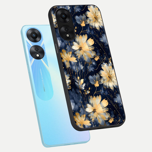  Royal Petal Dream phone case For Oppo A78 5G showing premium glass back cover with detailed artwork