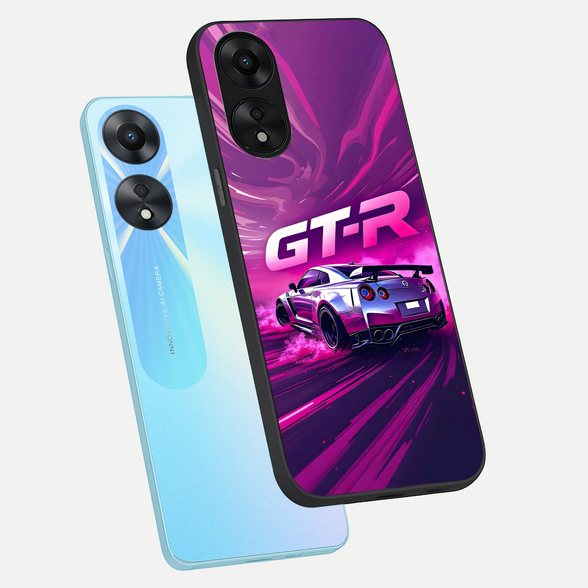  Speed Drift Legend phone case For Oppo A78 5G showing premium glass back cover with detailed artwork