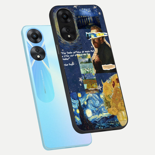  Starry Dream Vision phone case For Oppo A78 5G showing premium glass back cover with detailed artwork