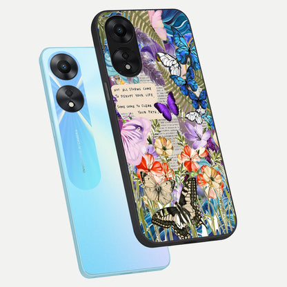 Storm Path Bloom phone case For Oppo A78 5G showing premium glass back cover with detailed artwork