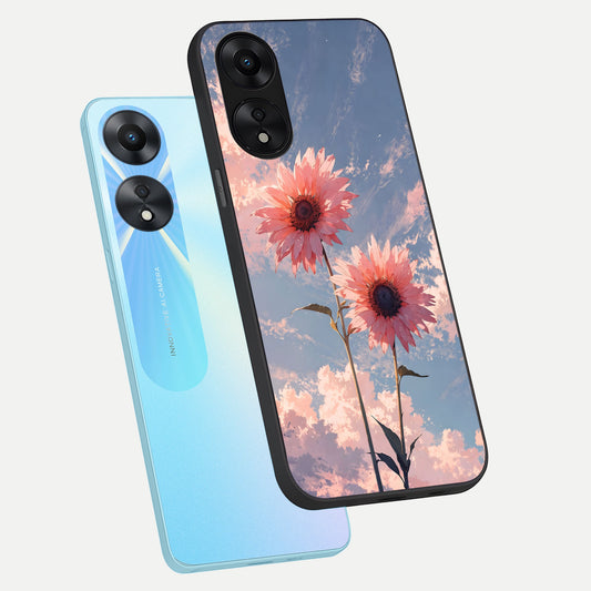  Sun Moon Balance phone case For Oppo A78 5G showing premium glass back cover with detailed artwork