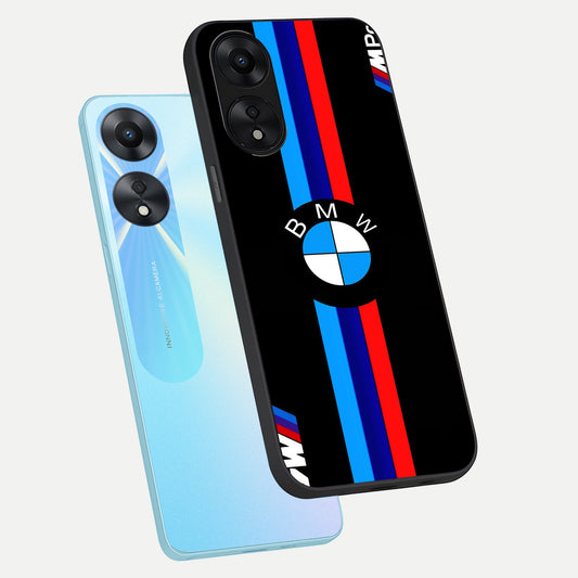  Turbo BMW Beast phone case For Oppo A78 5G showing premium glass back cover with detailed artwork