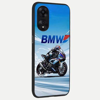  BMW Power Drift back cover For Oppo A78 5G slim fit glass case with vibrant aesthetic design