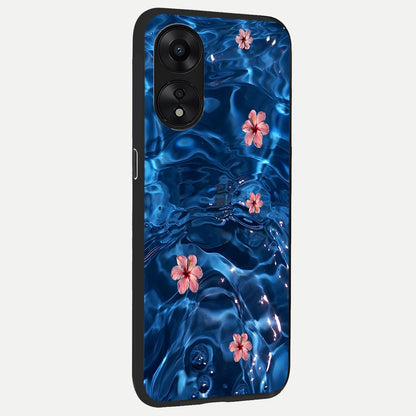  Bloom Thread Art back cover For Oppo A78 5G slim fit glass case with vibrant aesthetic design