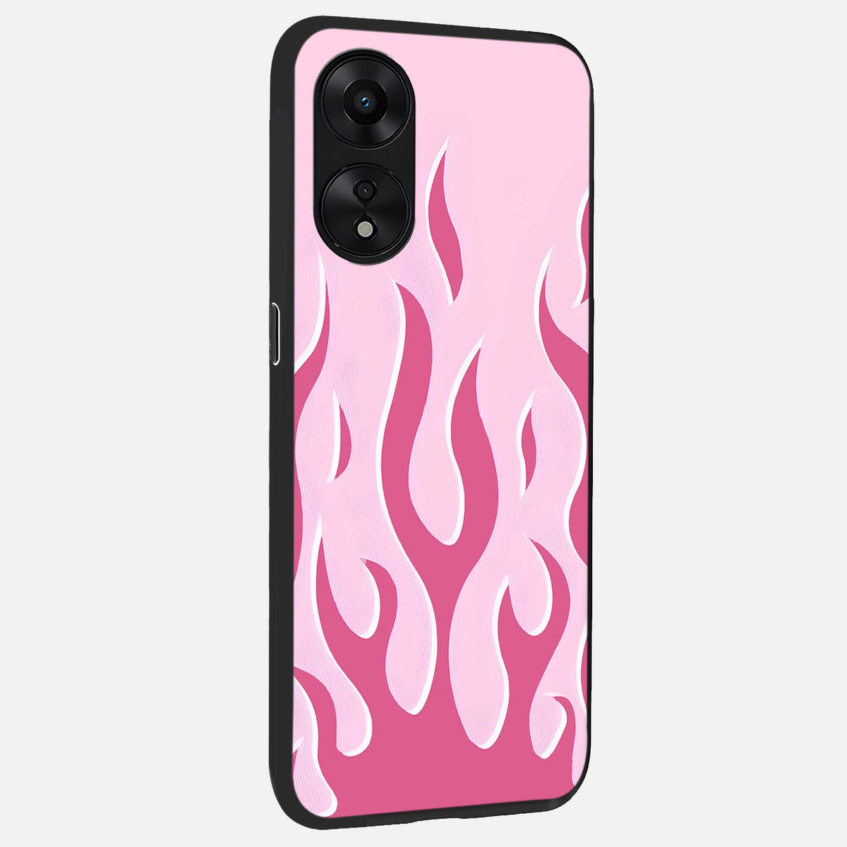  Blush Flame Energy back cover For Oppo A78 5G slim fit glass case with vibrant aesthetic design