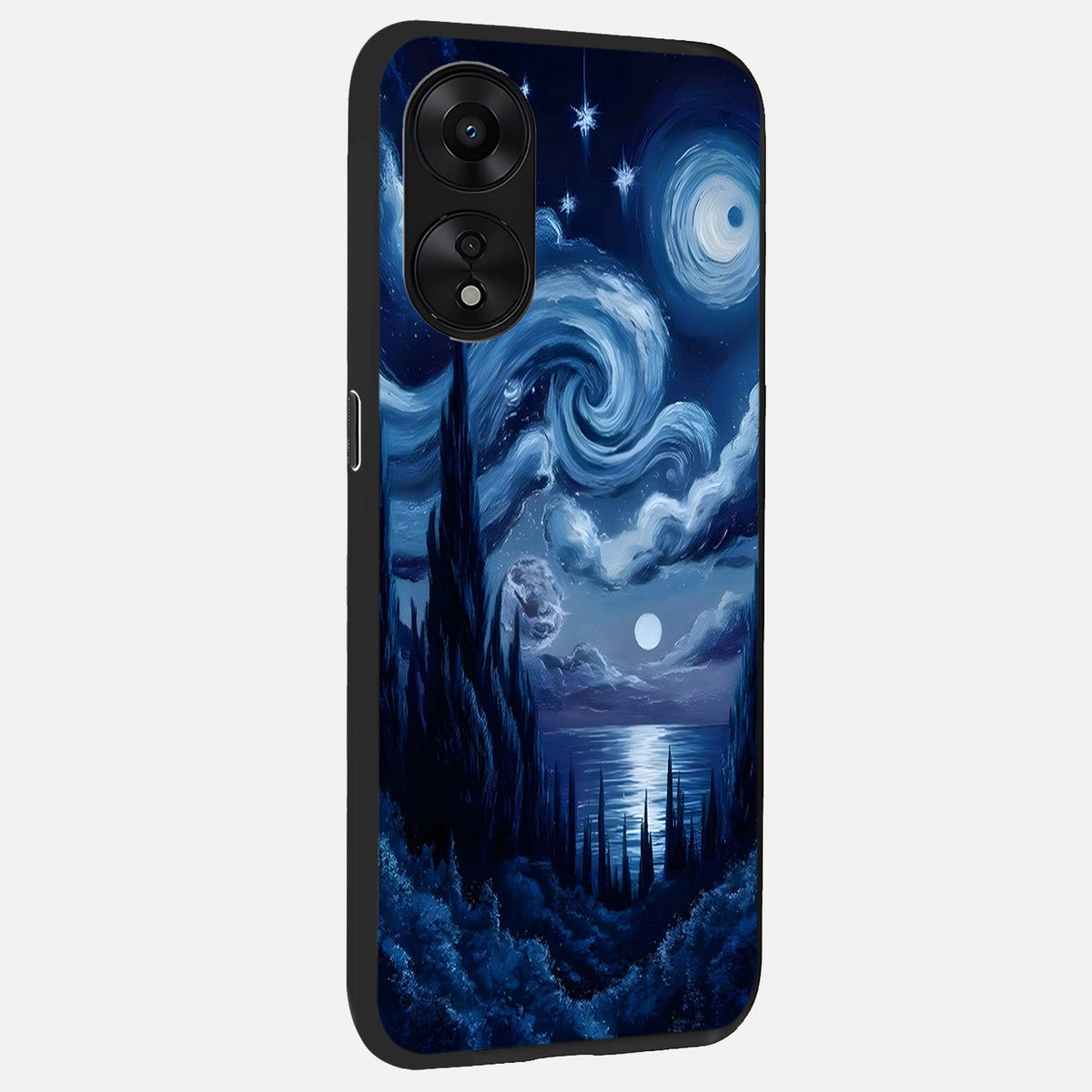  Celestial Dream Van Gogh back cover For Oppo A78 5G slim fit glass case with vibrant aesthetic design
