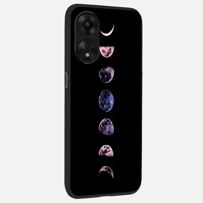  Crimson All Planets back cover For Oppo A78 5G slim fit glass case with vibrant aesthetic design