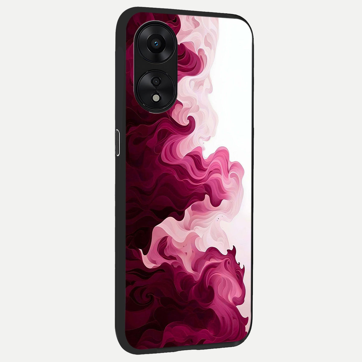  Crimson Wave Flow back cover For Oppo A78 5G slim fit glass case with vibrant aesthetic design