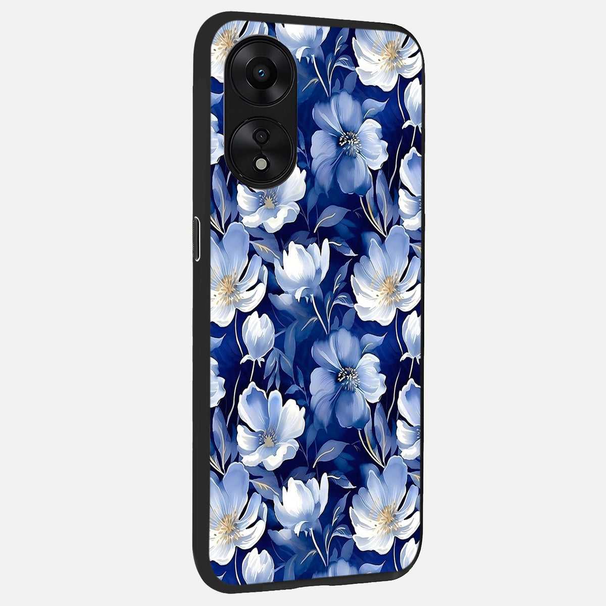  Cute Floral Patterns back cover For Oppo A78 5G slim fit glass case with vibrant aesthetic design