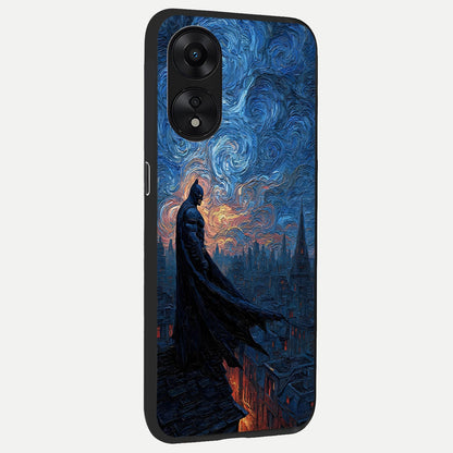  Dark Knight Dusk back cover For Oppo A78 5G slim fit glass case with vibrant aesthetic design